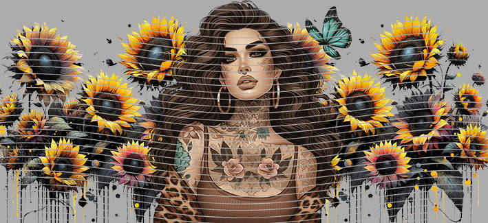 16oz Sunflower Girl-SU-255